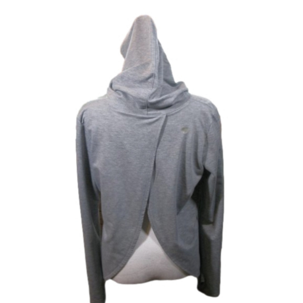 Scorpio Sol Gray Hooded Sweatshirt with Split Open Back Size Medium